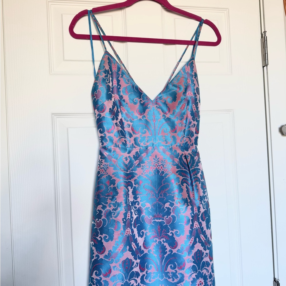 Free People Queen of Hearts pink and blue dress